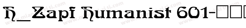 H_Zapf Humanist 601字体转换